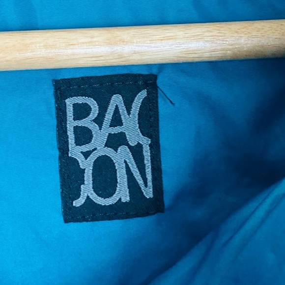 Bacon teal colored down filled puffer jacket. Size large. - Picture 7 of 8